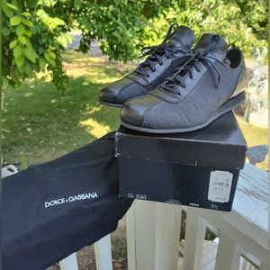 Dolce & Gabbana leather black sneakers Size 9.5